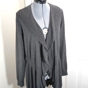 Style&Co Sz L Dk Grey Long Sweater